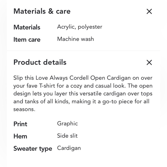 Love Always Cordell Open Cardigan - Picture 3 of 3